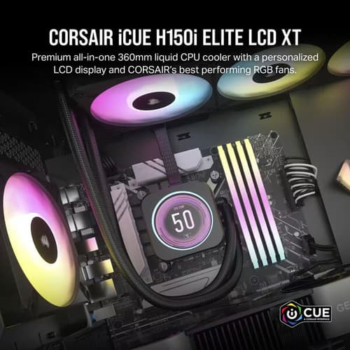 Corsair iCUE H150i Elite LCD XT 360mm RGB CPU Liquid Cooler